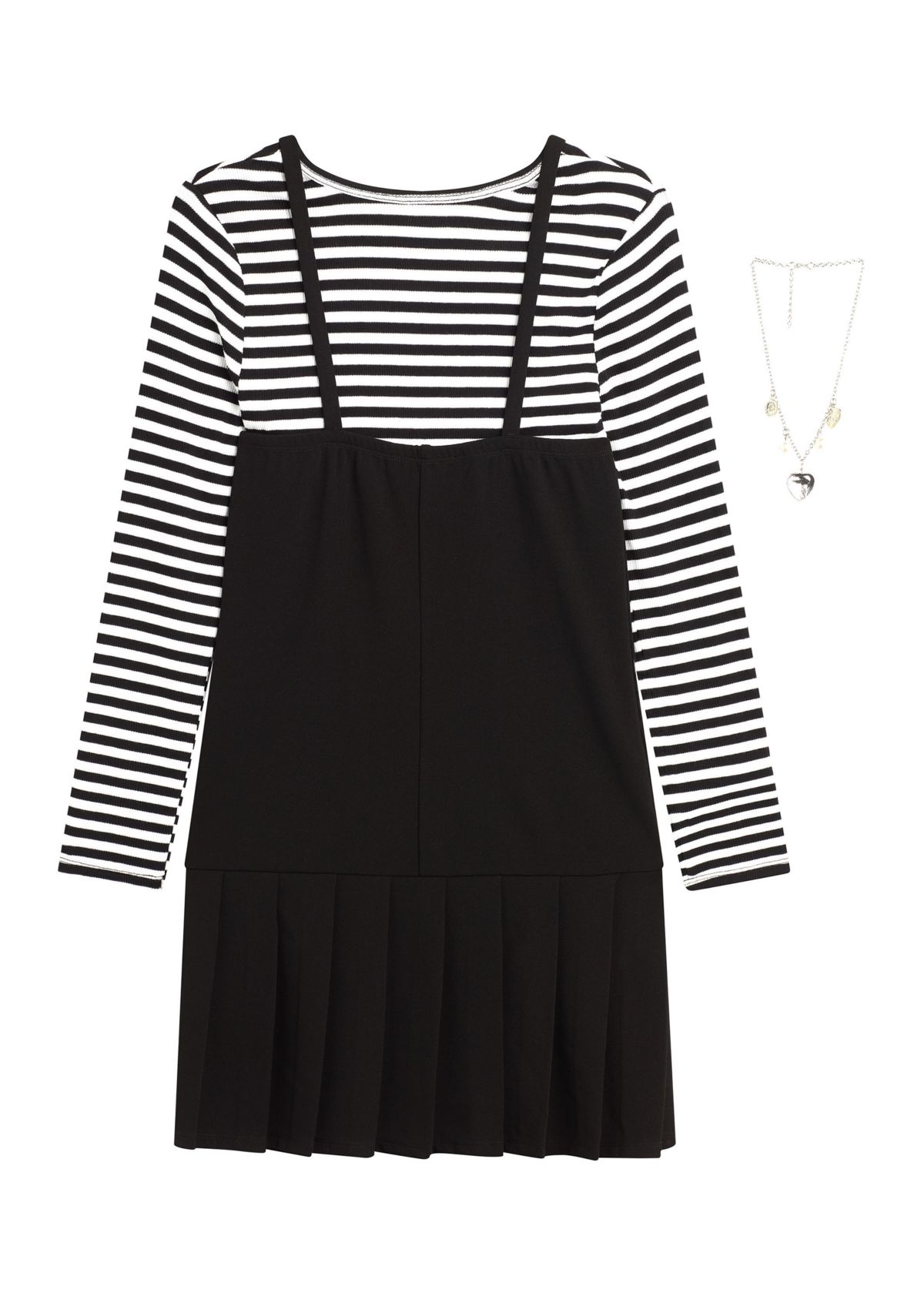 Girls 7-16 Pleated Jumper Dress Set