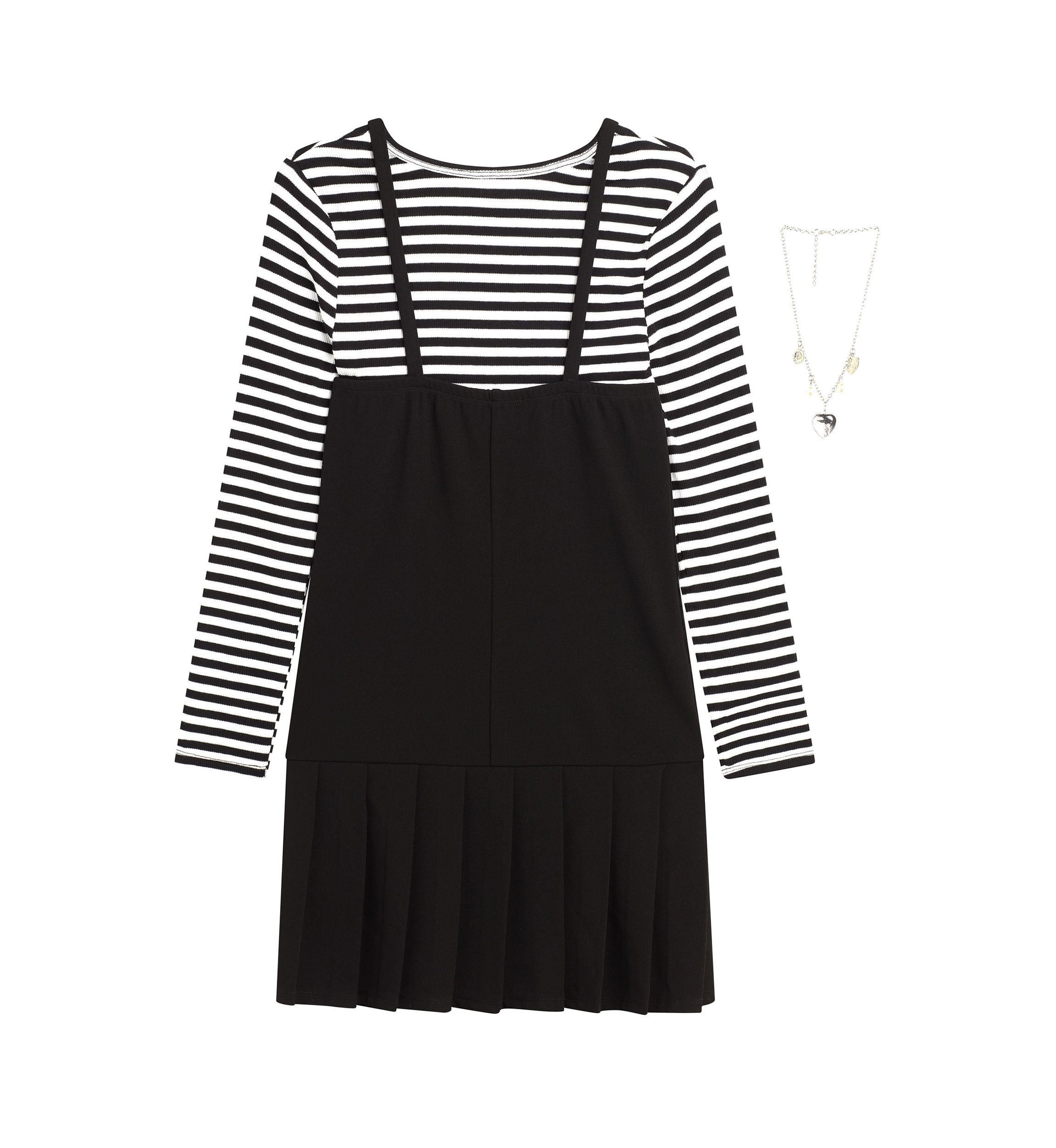 Girls 7-16 Pleated Jumper Dress Set