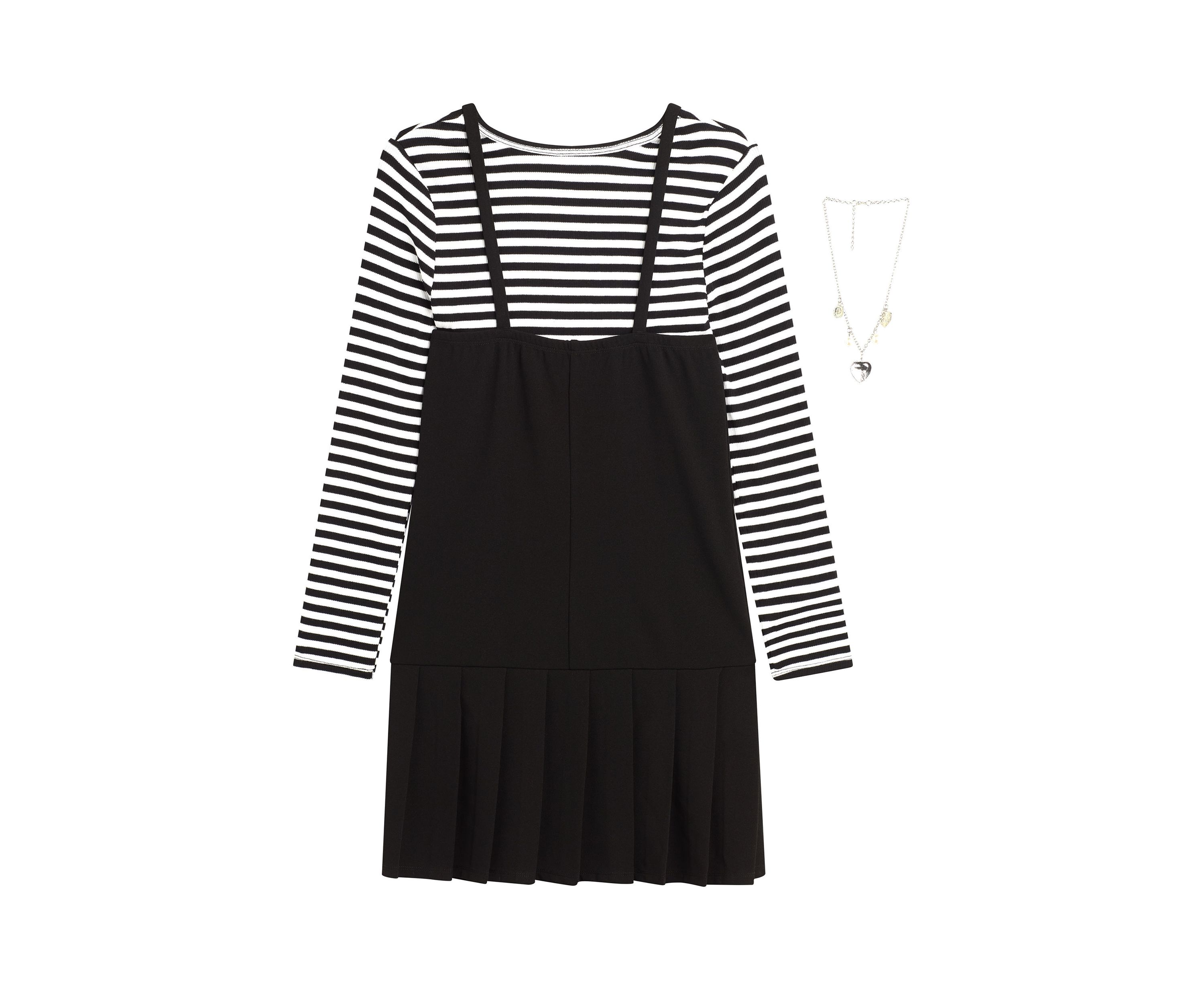 Girls 7-16 Pleated Jumper Dress Set