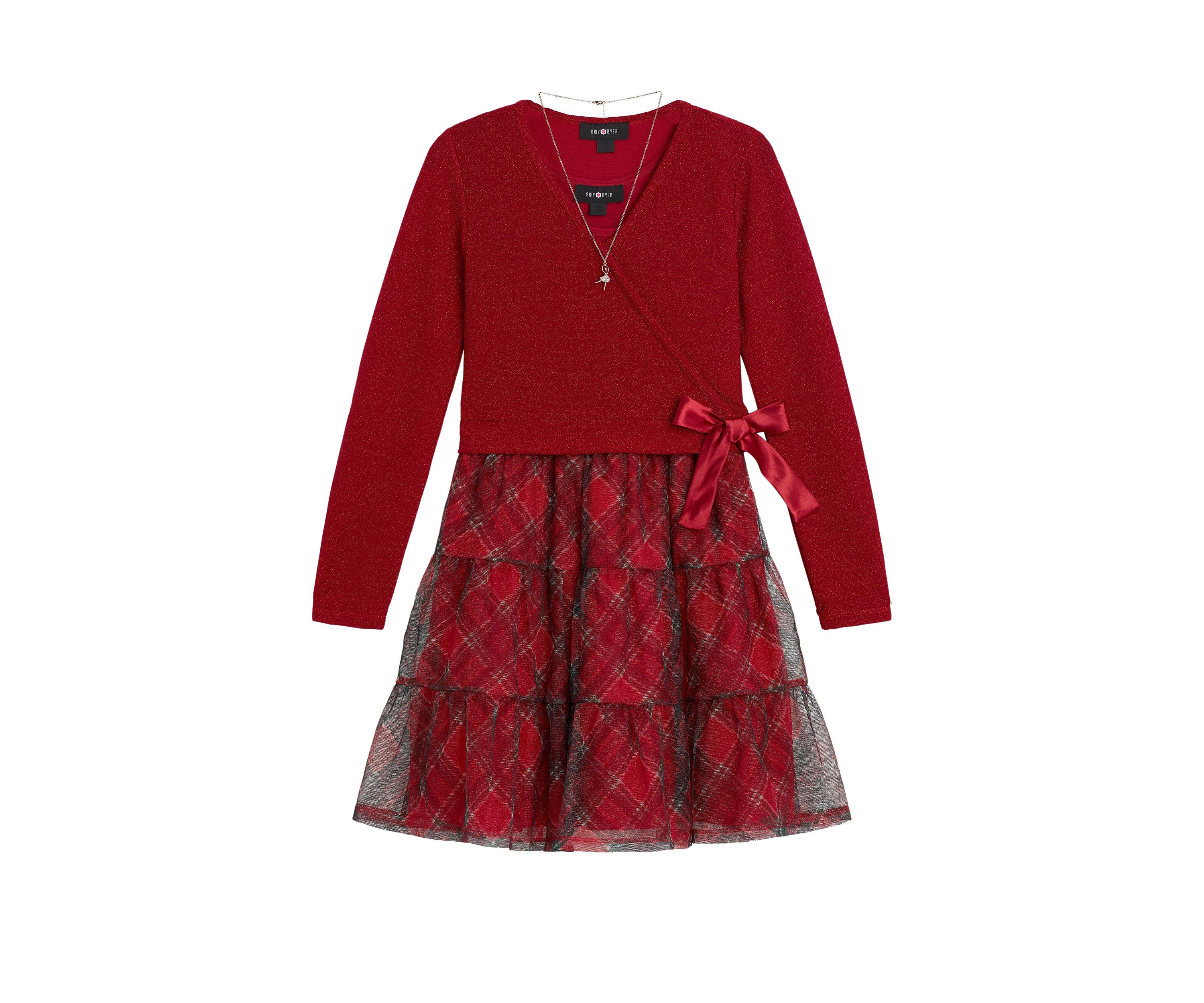 Girls 7-16 Sparkle Knit Dress with Jacket