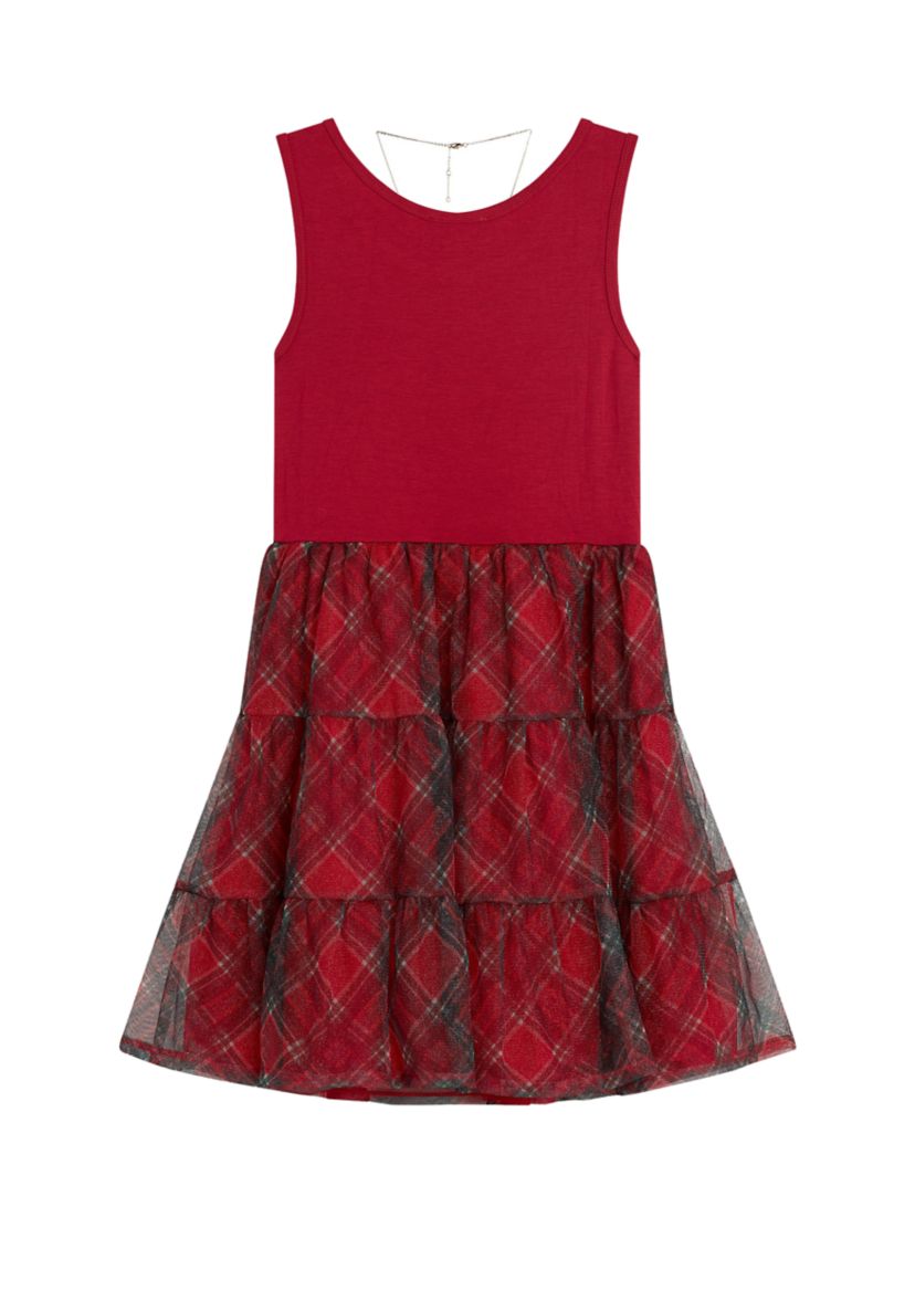 Girls 7-16 Sparkle Knit Dress with Jacket