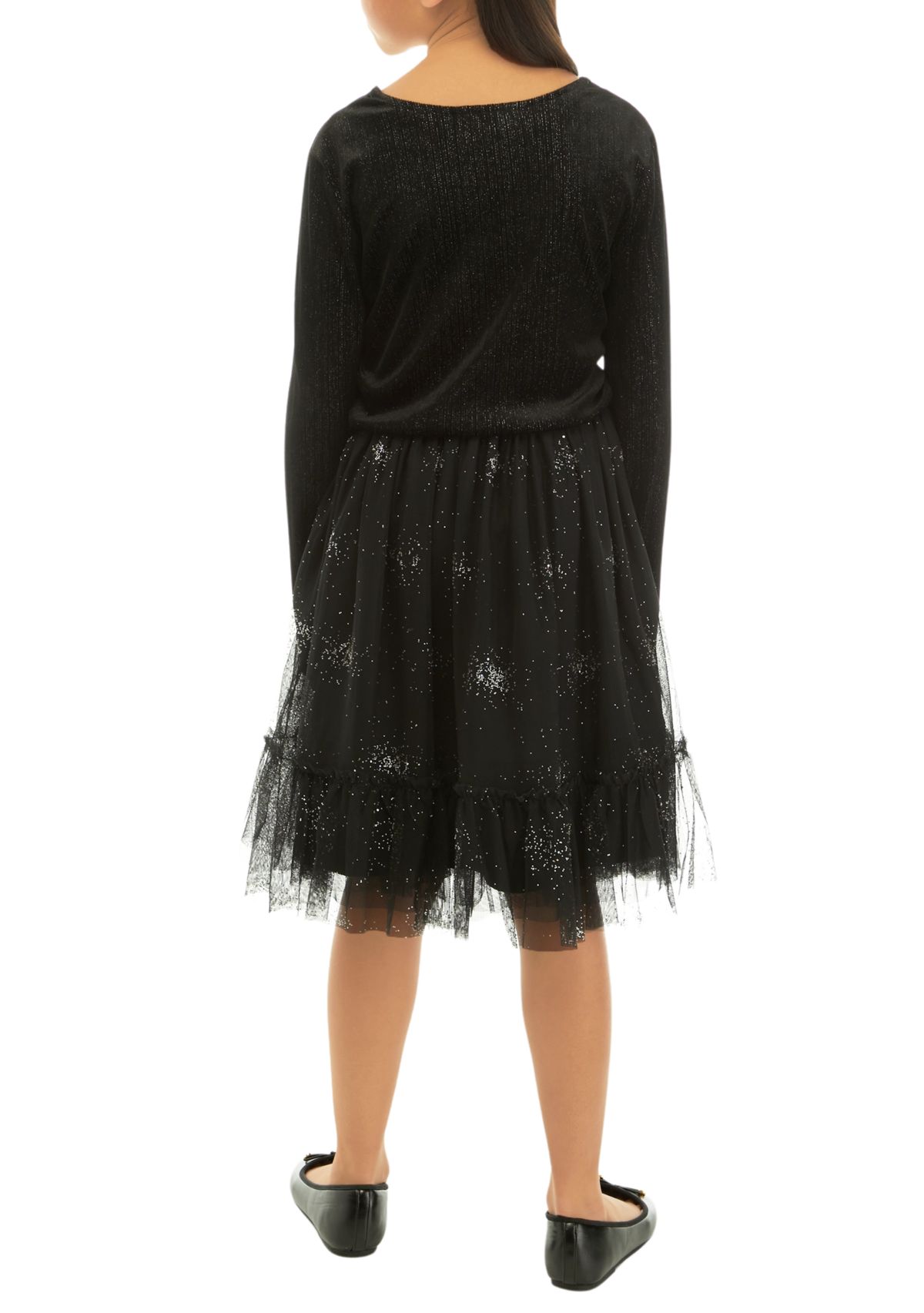 Girls 7-16 Sparkle Popover Dress