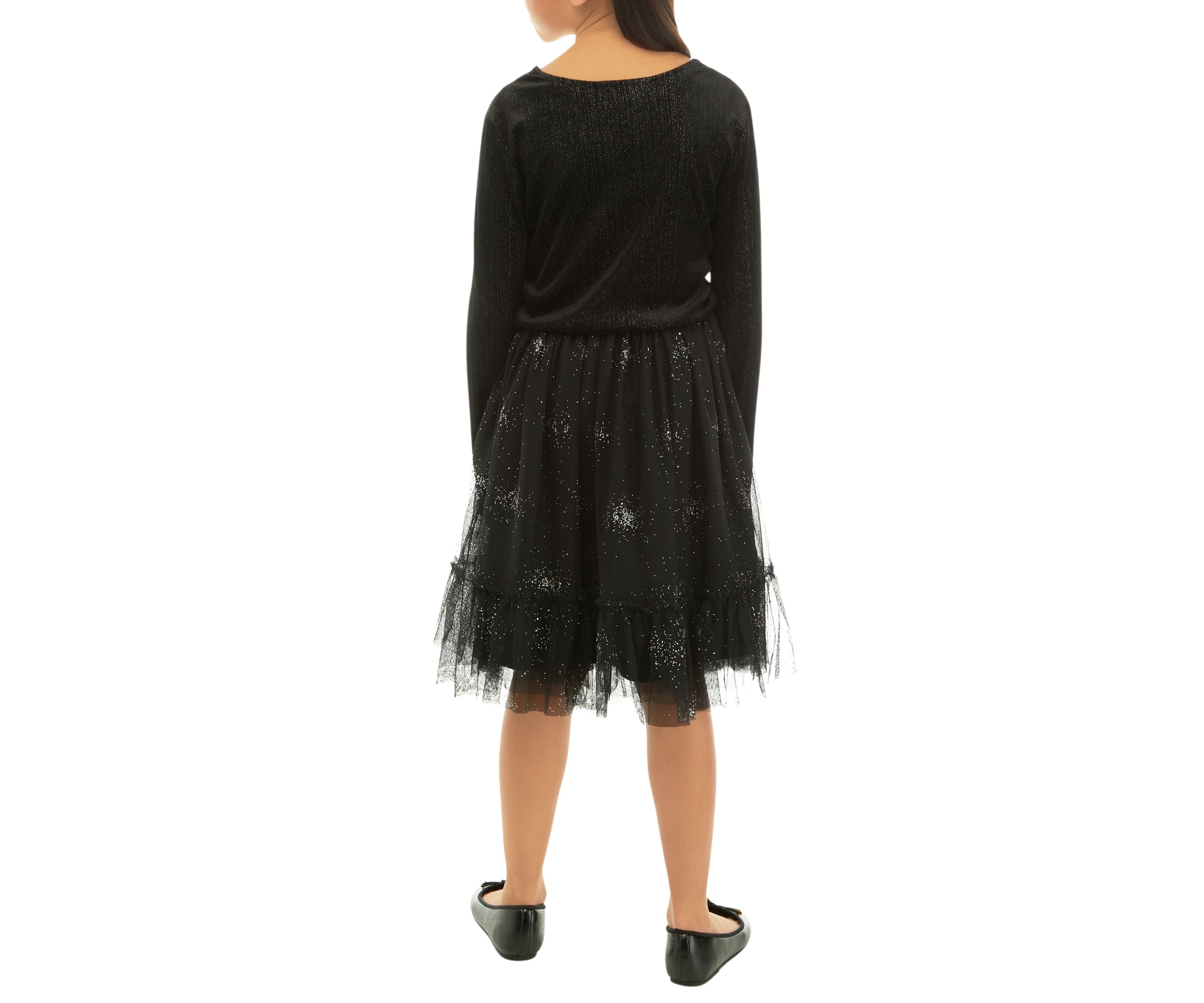 Girls 7-16 Sparkle Popover Dress