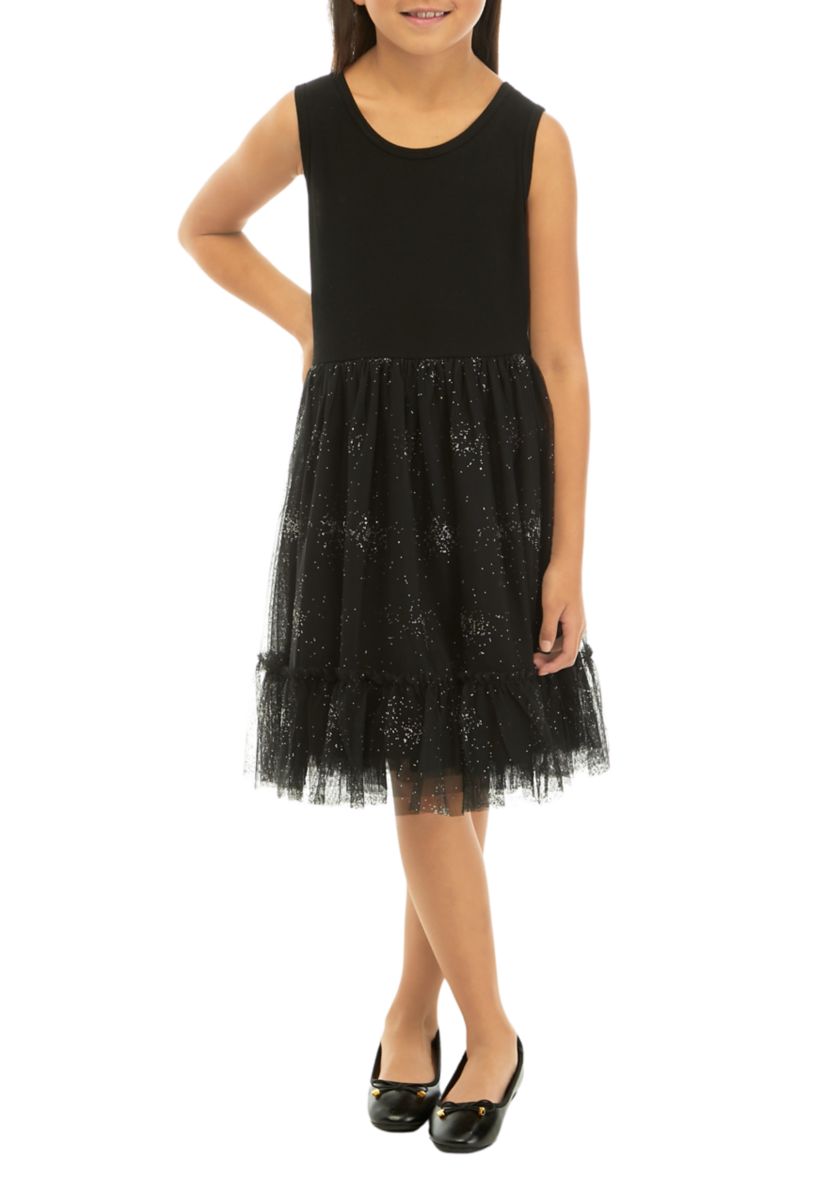 Girls 7-16 Sparkle Popover Dress