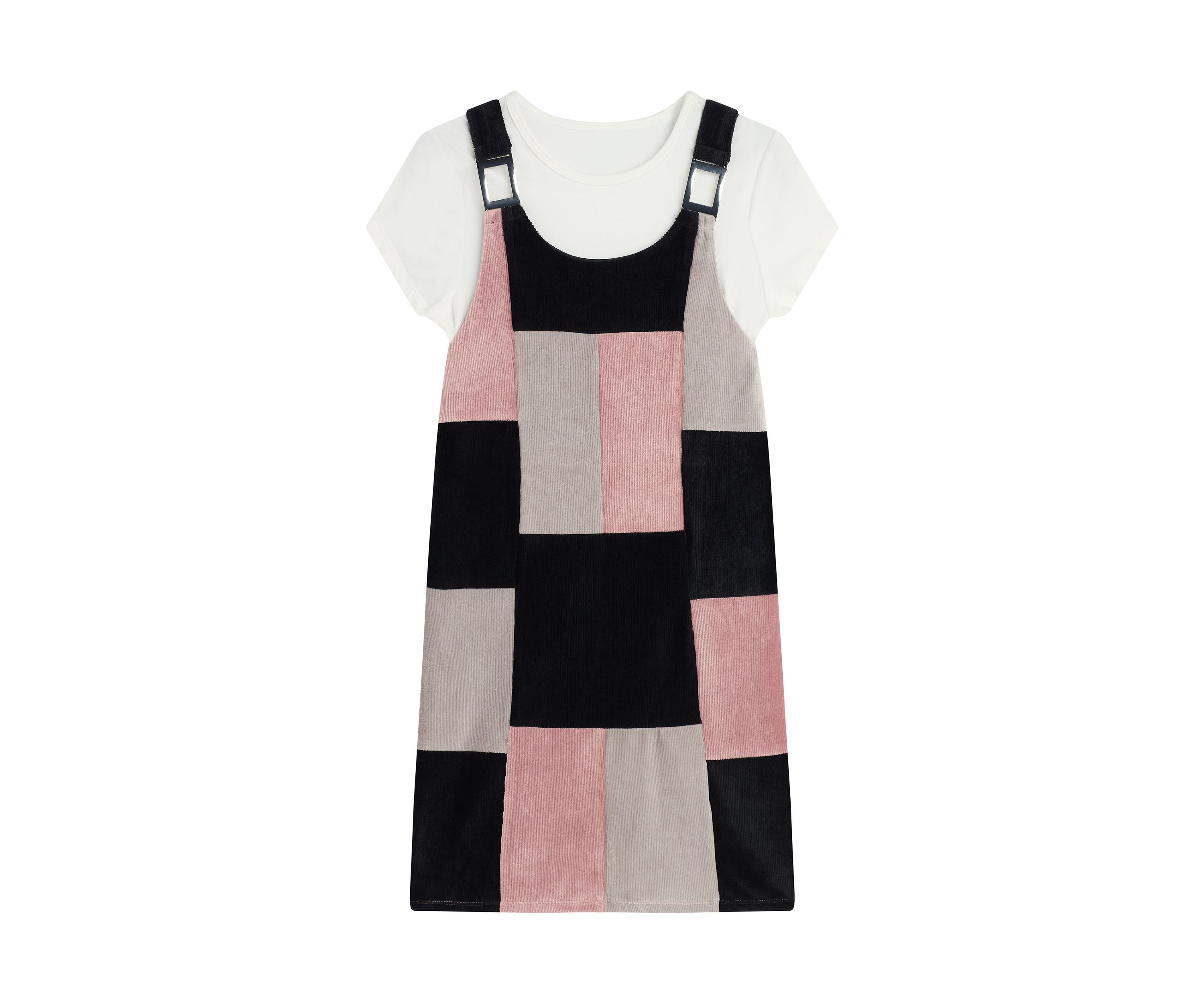 Girls 7-16 Printed Jumper Dress Set