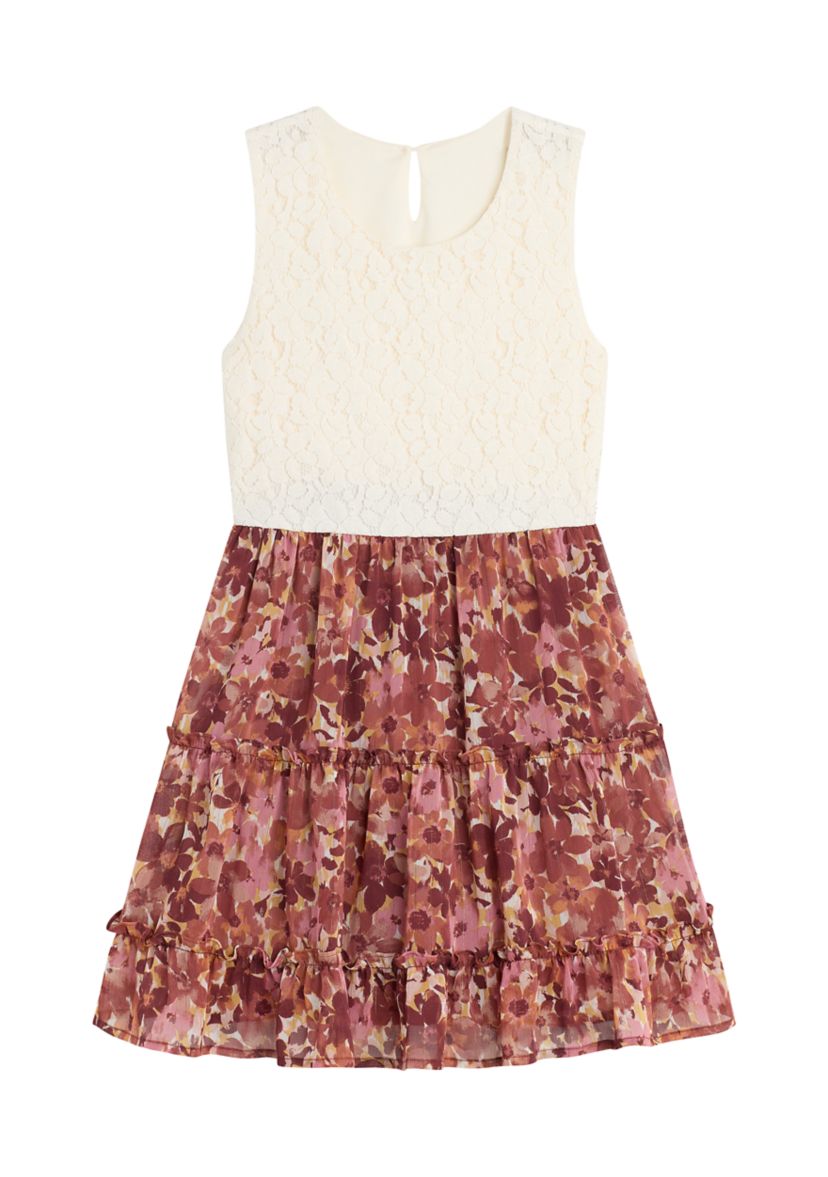 Girls 7-16 Suede Vest Dress Set