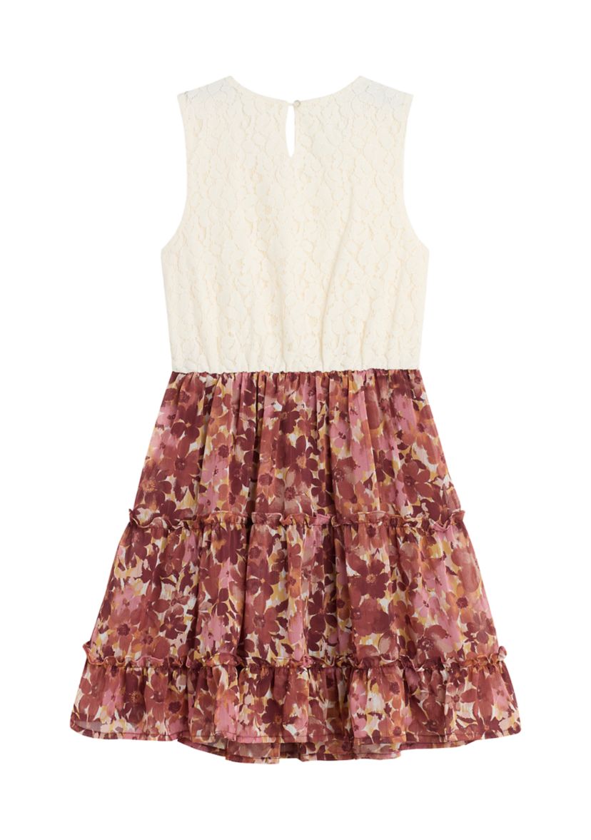 Girls 7-16 Suede Vest Dress Set