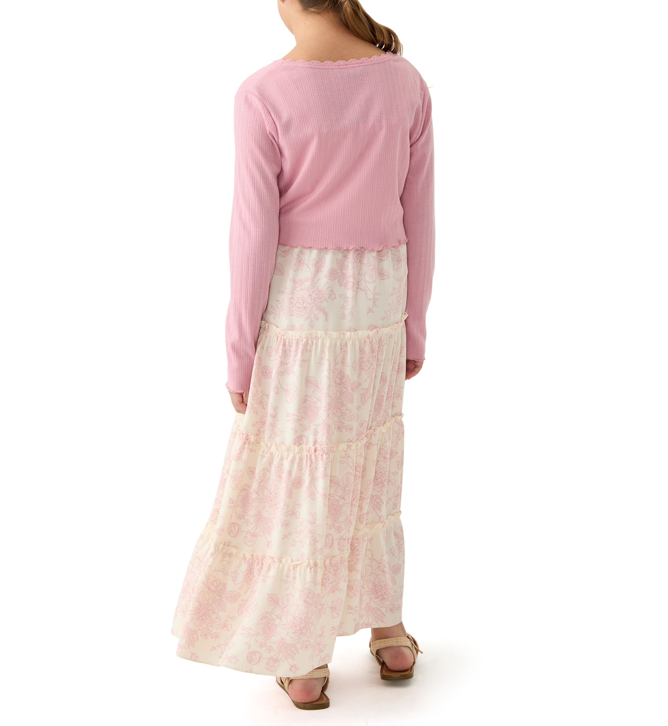 Girls 7-16 Maxi Shrug Dress