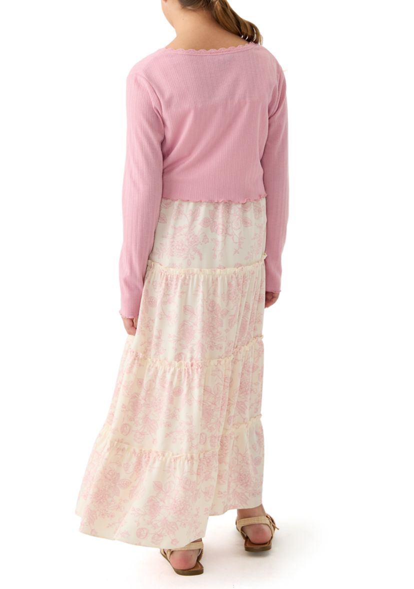 Girls 7-16 Maxi Shrug Dress