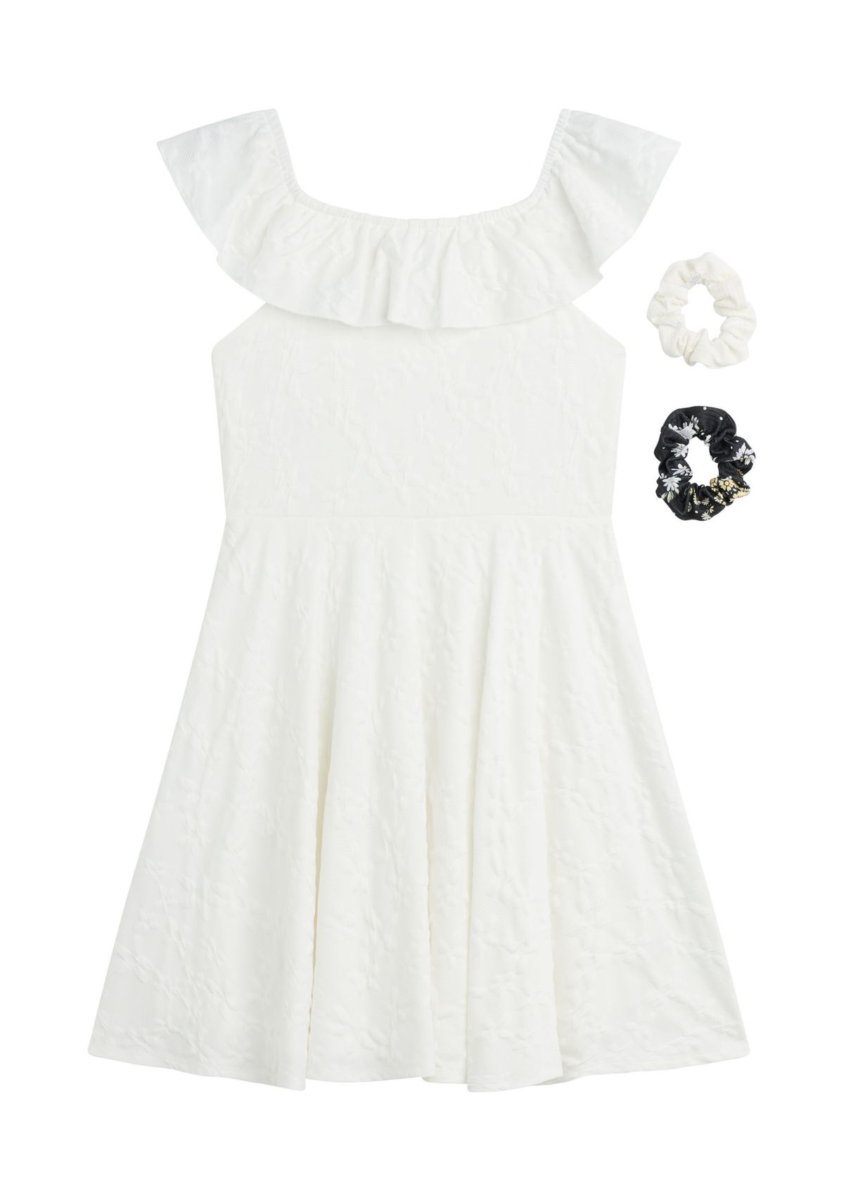 Girls 7-16 Knit Eyelet Dress