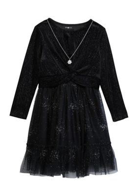 Girls 4-6x Sparkle Popover Dress