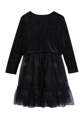 Girls 4-6x Sparkle Popover Dress