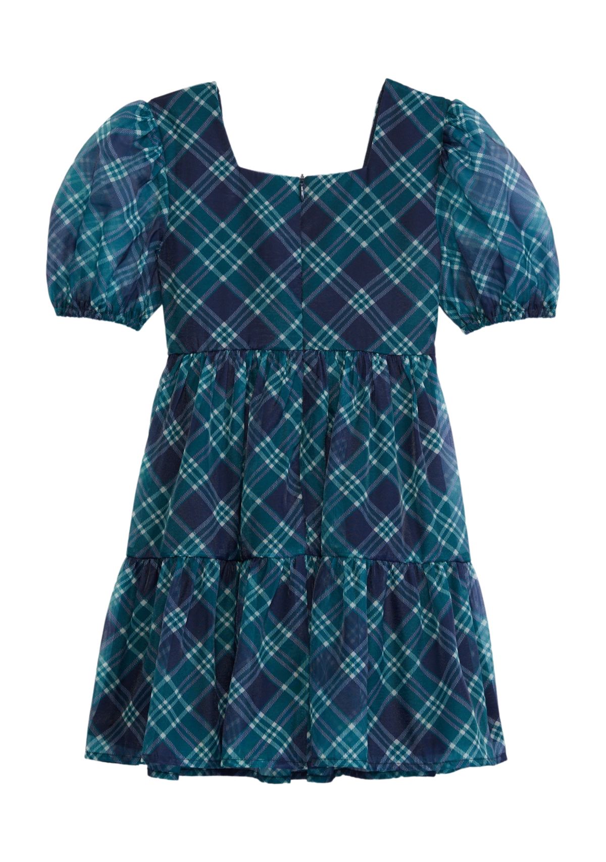 Girls 4-6x Organza Plaid Dress