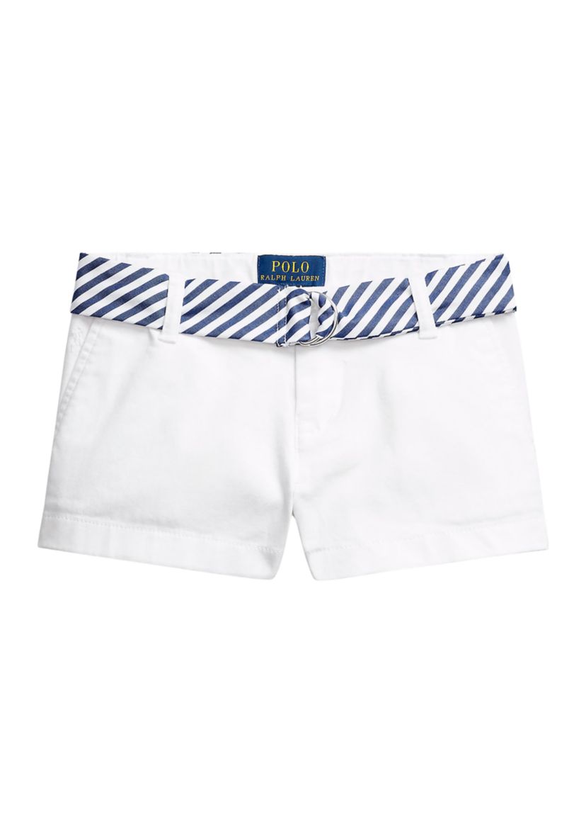 Girls 4-6x Belted Stretch Chino Shorts