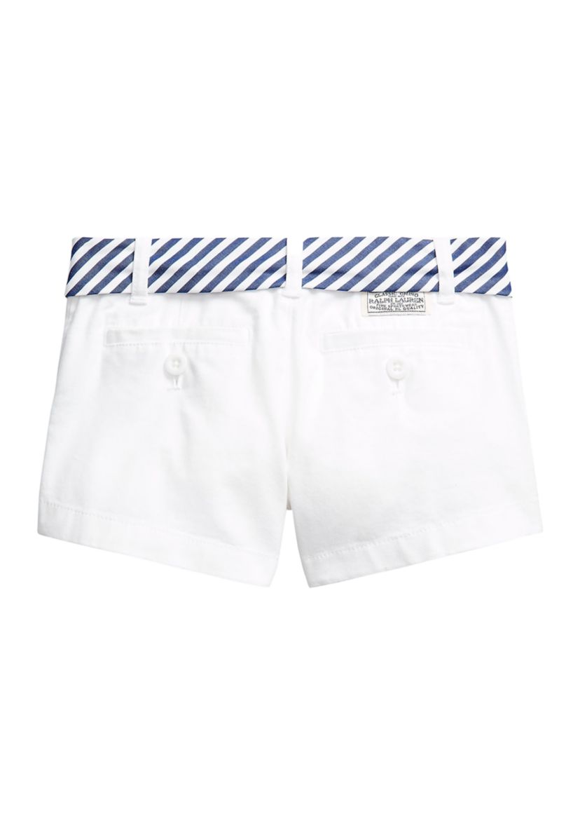 Girls 4-6x Belted Stretch Chino Shorts