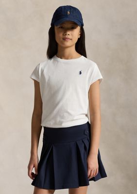 Ralph Lauren Childrenswear Girls 7-16 Cotton Jersey T-Shirt, White, XL