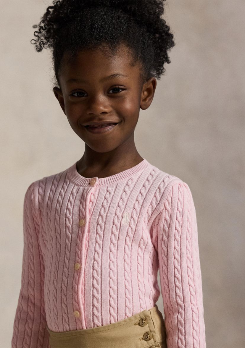 Girls 2-6x Mini Cable Cotton Cardigan