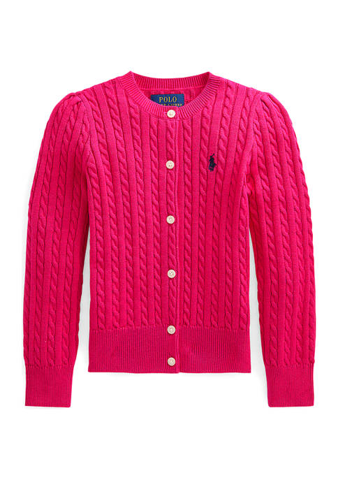 Ralph Lauren Childrenswear Girls 4-6x Mini-Cable Cotton Cardigan