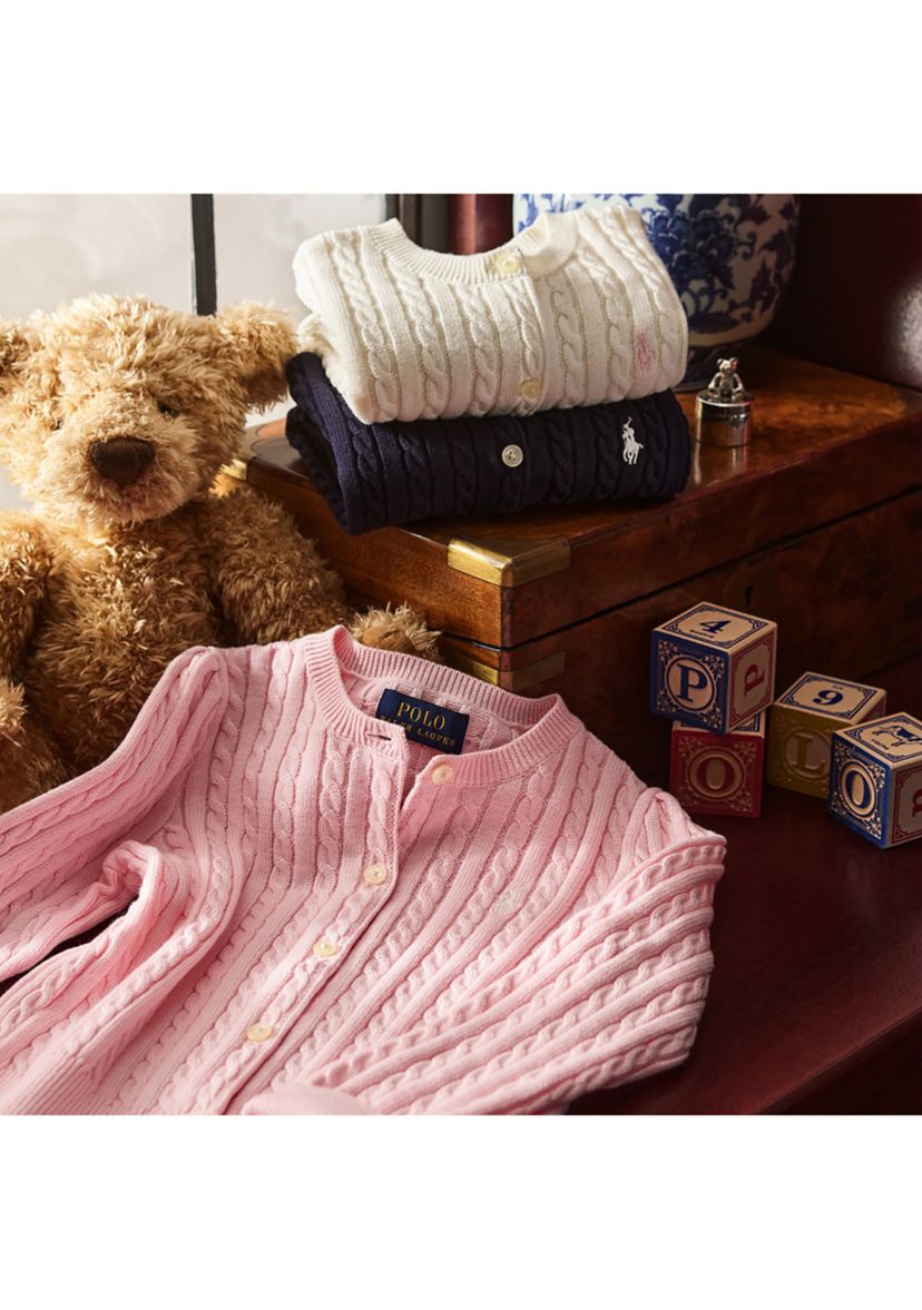 Girls 2-6x Mini Cable Cotton Cardigan