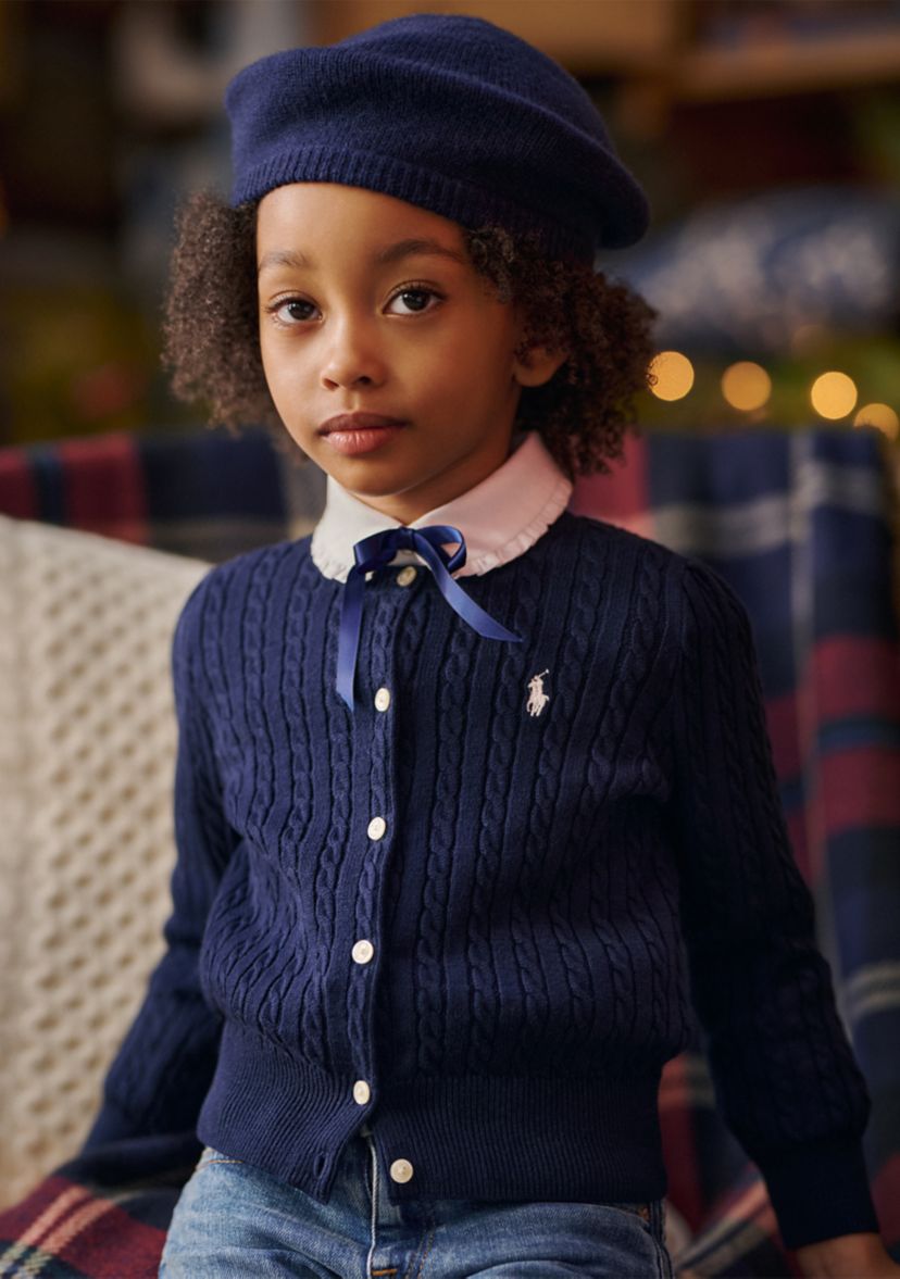 Girls 2-6x Mini Cable Cotton Cardigan