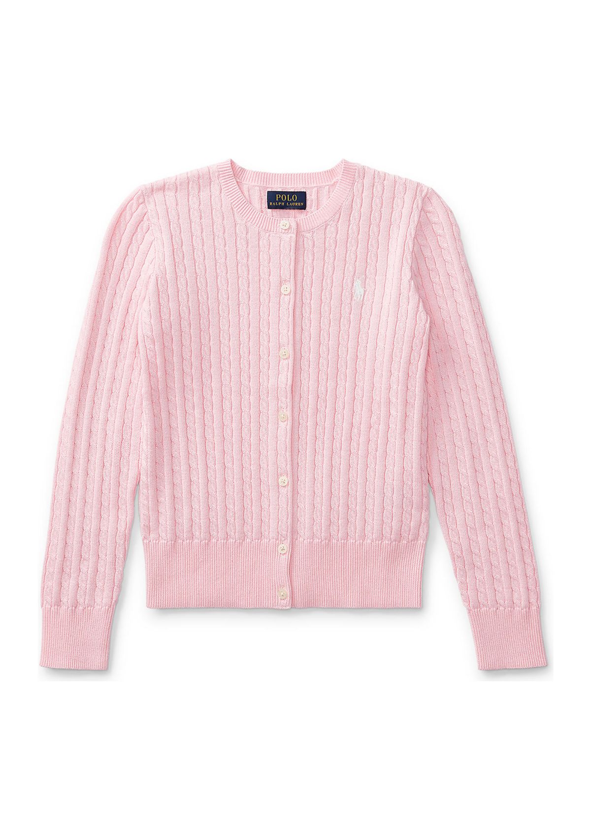 Girls 7-16 Mini-Cable Cotton Cardigan