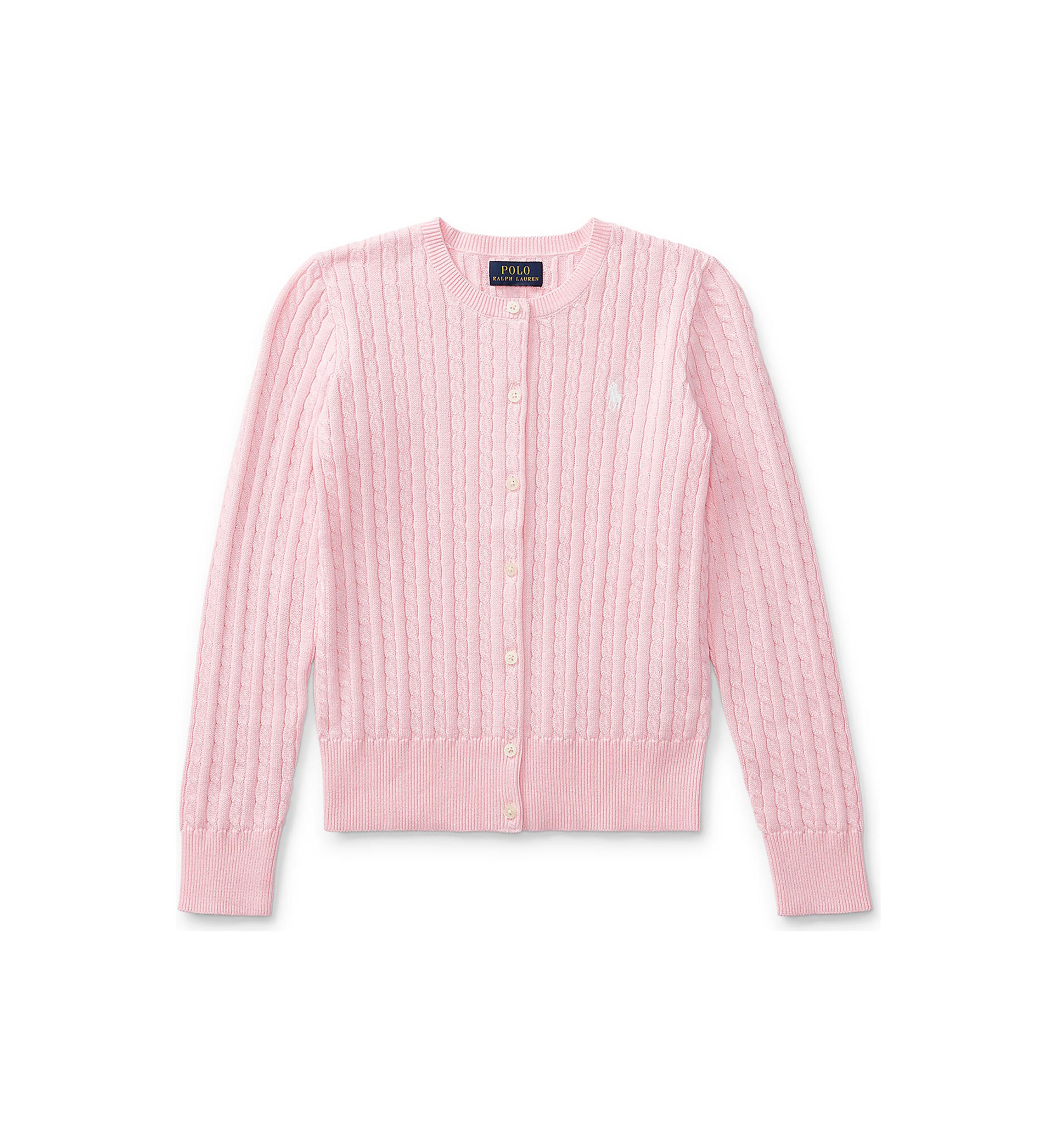Girls 7-16 Mini-Cable Cotton Cardigan