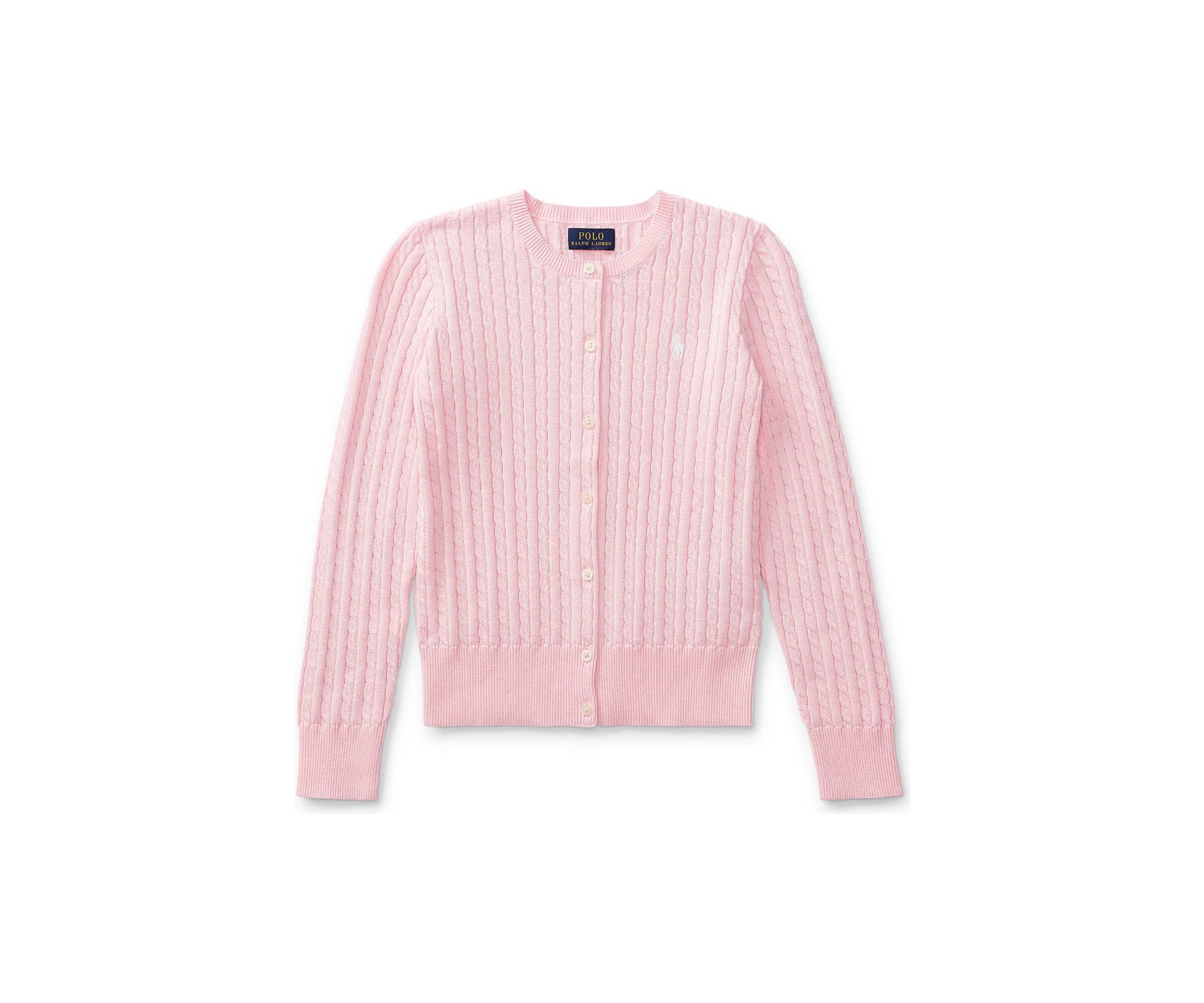 Girls 7-16 Mini-Cable Cotton Cardigan