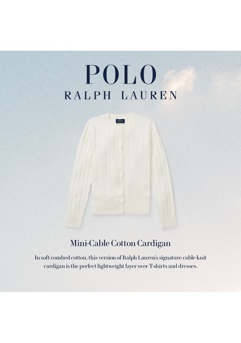 Girls 7-16 Mini-Cable Cotton Cardigan