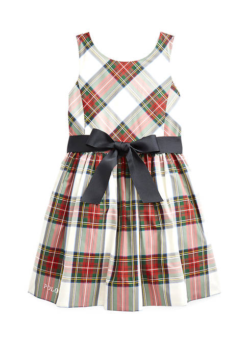 Ralph Lauren Childrenswear Girls 4-6x Plaid Fit-and-Flare Dress