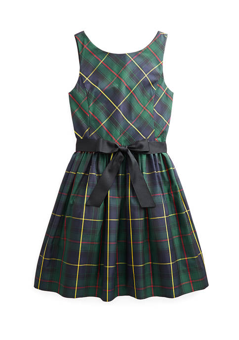 Girls 7-16 Plaid Fit-and-Flare Dress