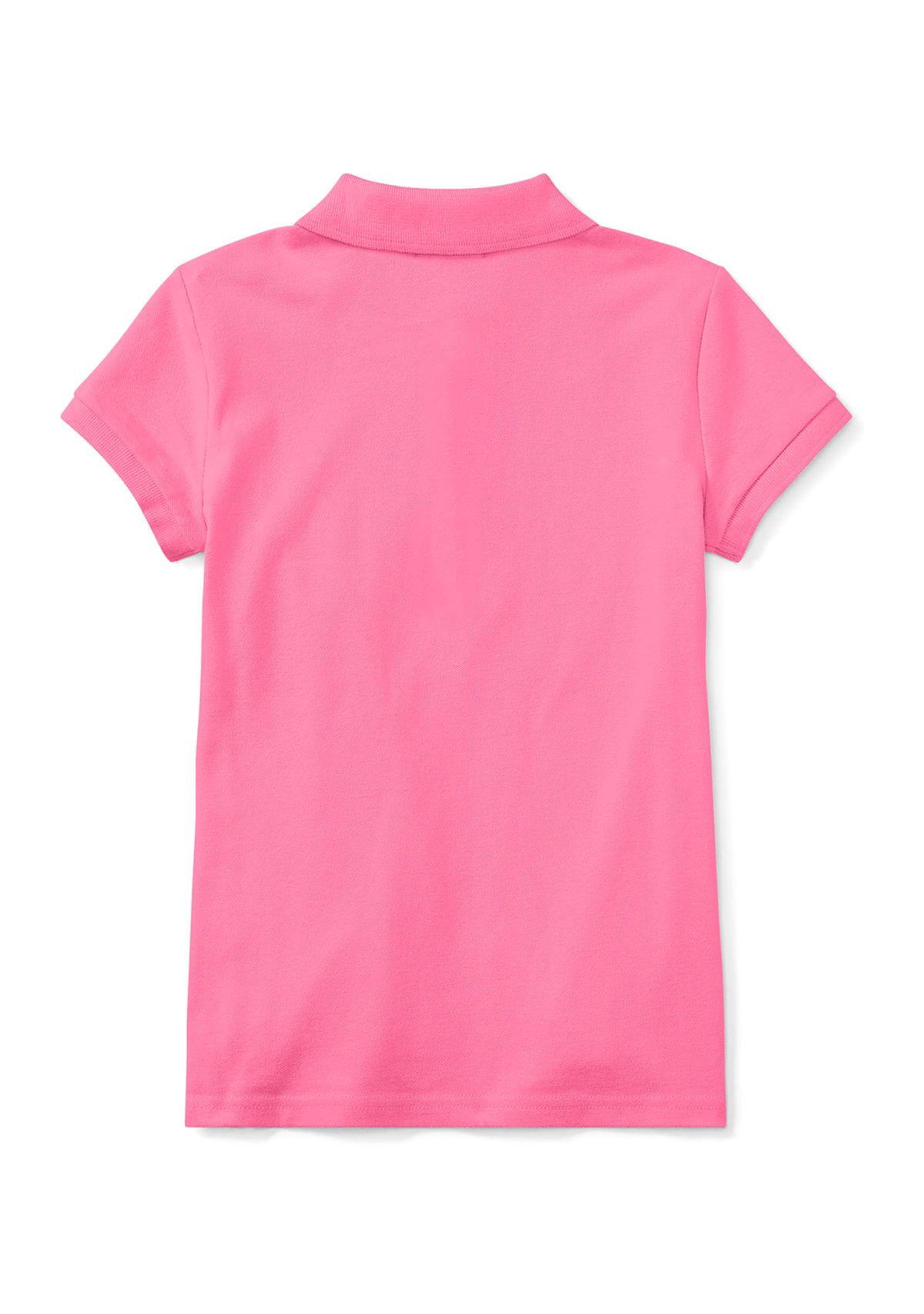 Girls 7-16 Stretch Cotton Mesh Polo Shirt