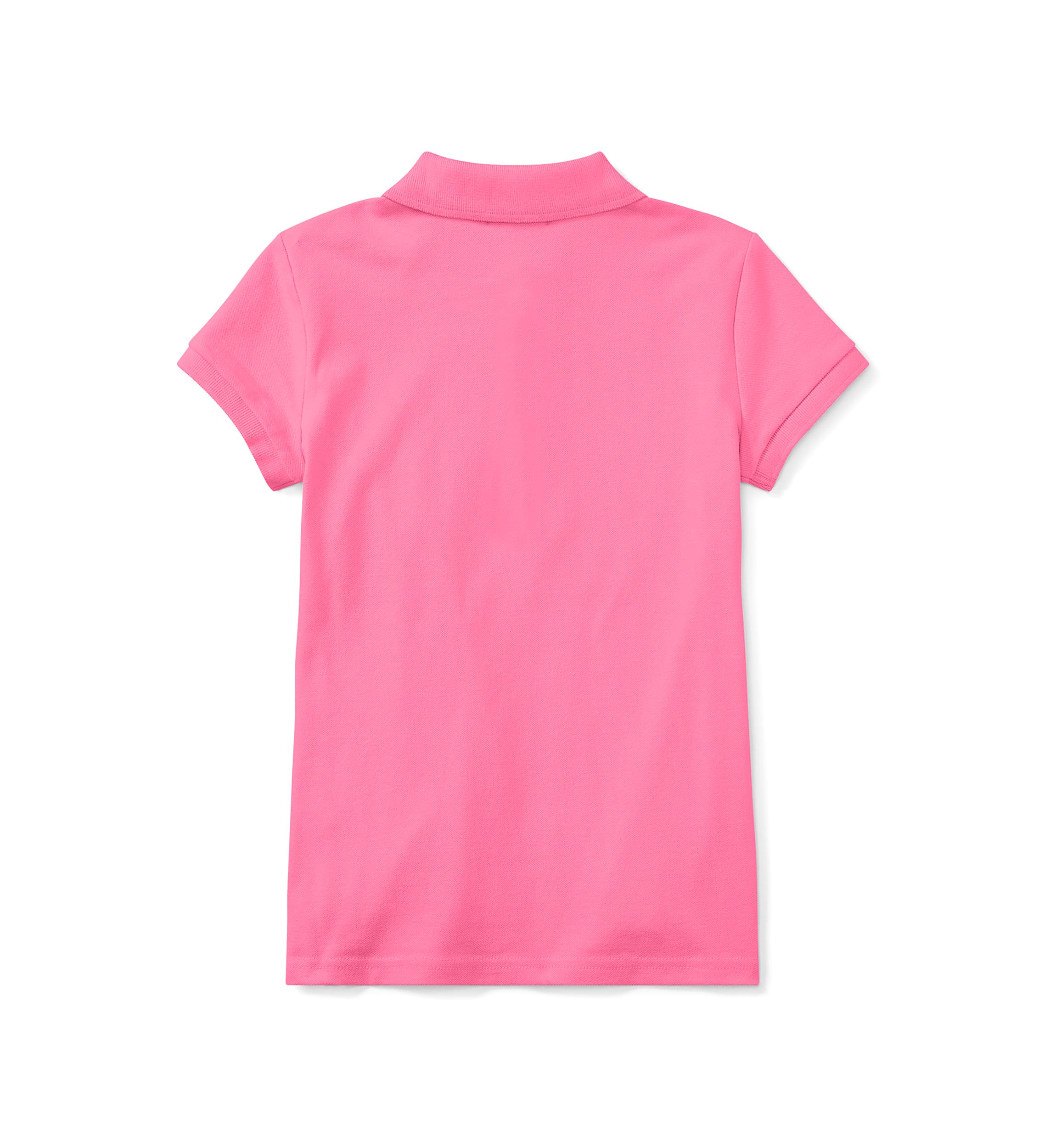 Girls 7-16 Stretch Cotton Mesh Polo Shirt