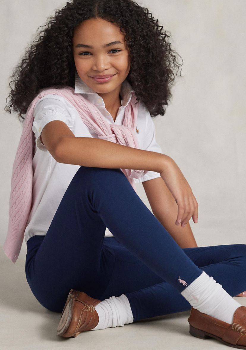 Girls 7-16 Stretch Cotton Jersey Leggings