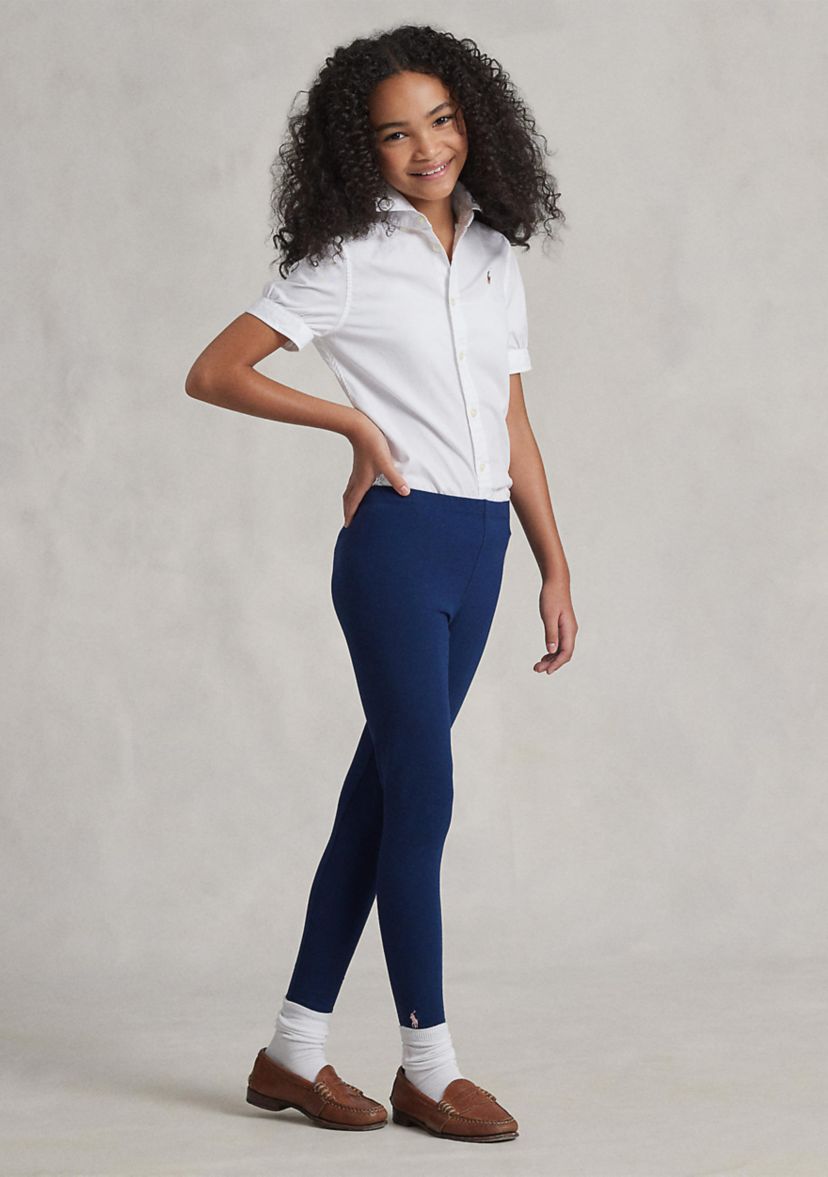 Girls 7-16 Stretch Cotton Jersey Leggings