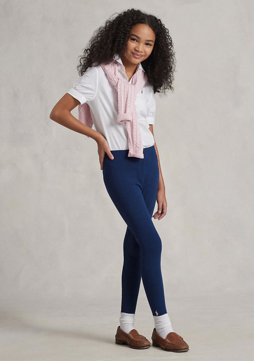 Girls 7-16 Stretch Cotton Jersey Leggings