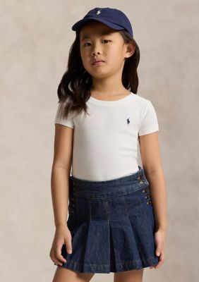 Ralph Lauren Childrenswear Girls 2-6x Cotton Jersey T-Shirt, White