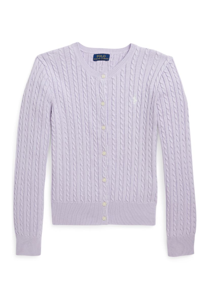 Girls 7-16 Mini Cable Cotton Cardigan