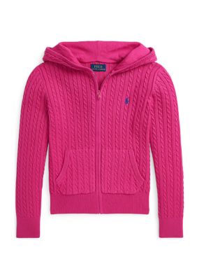 Ralph Lauren Childrenswear Girls 7-16 Mini Cable Cotton Full
