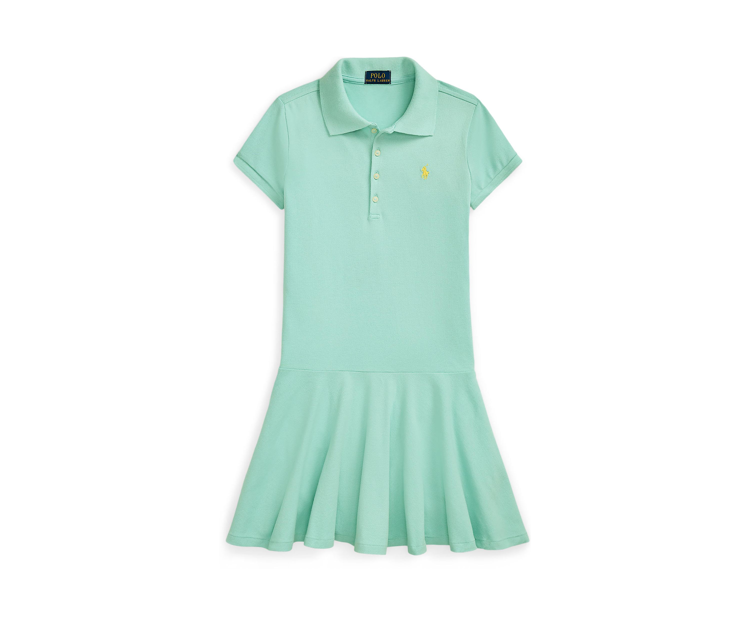 Girls 7-16 Stretch Mesh Polo Dress