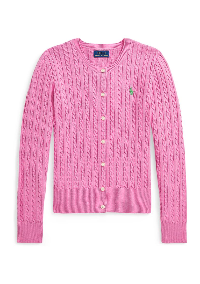 Girls 7-16 Mini Cable Cotton Cardigan
