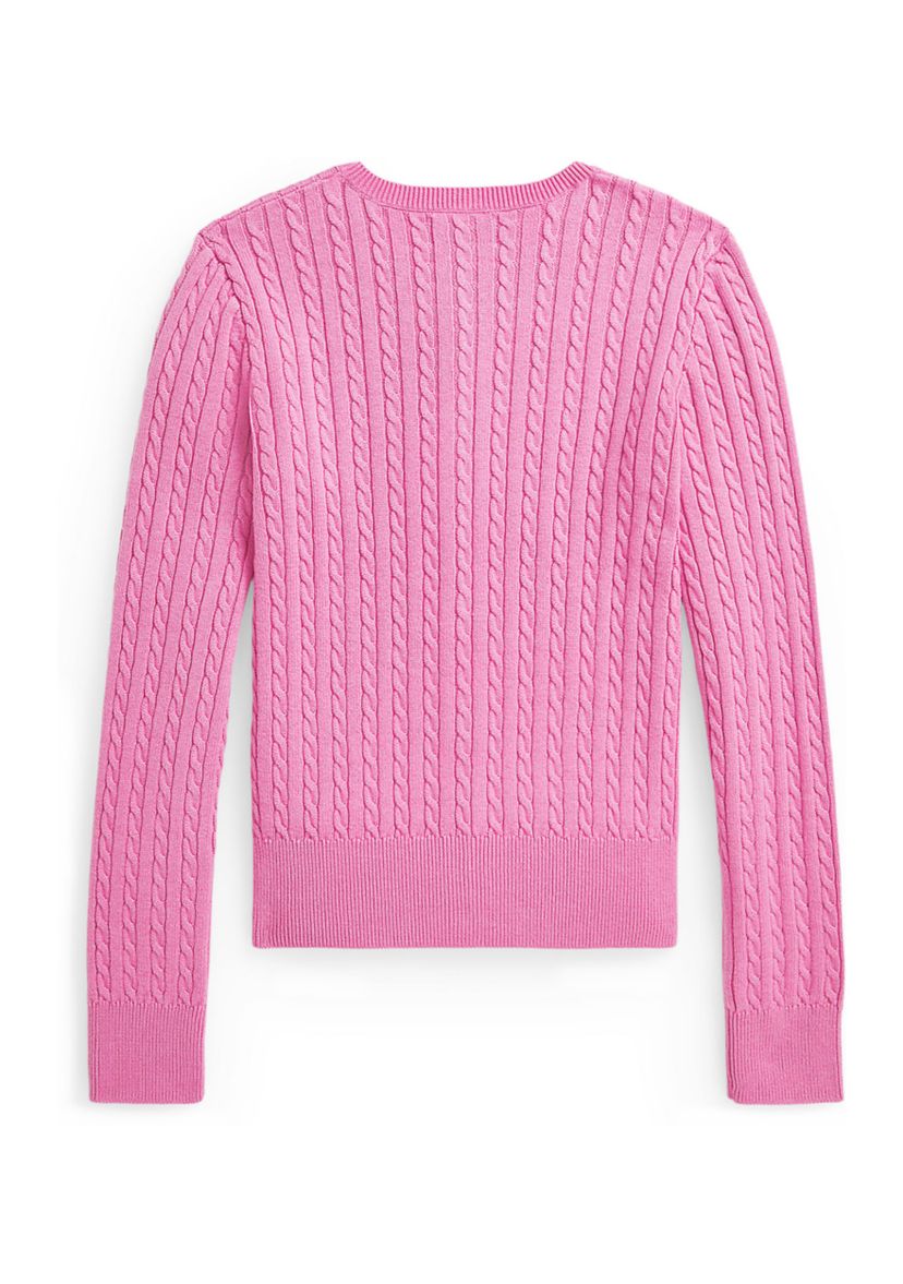 Girls 7-16 Mini Cable Cotton Cardigan