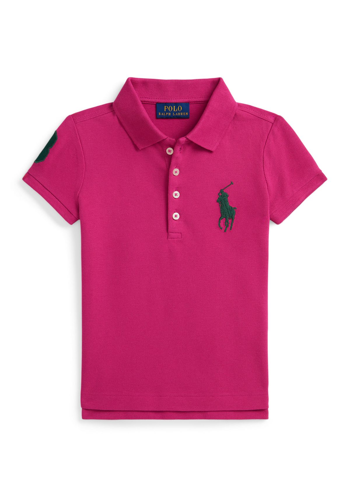 Girls 2-6x Big Pony Stretch Mesh Polo Shirt