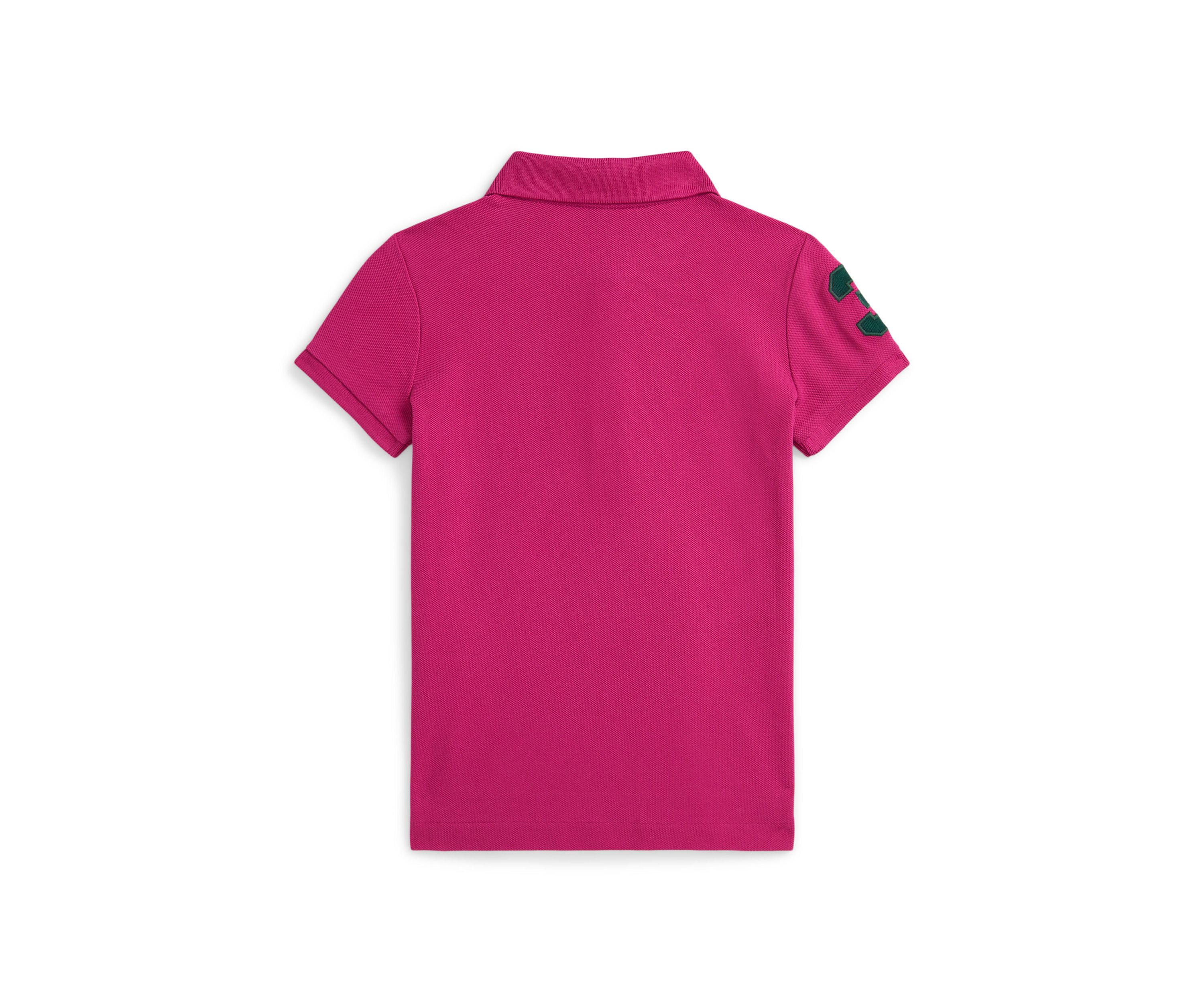 Girls 2-6x Big Pony Stretch Mesh Polo Shirt