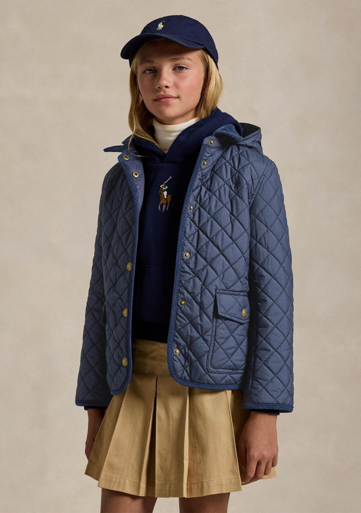 Girls 7-16 Quilted Water Repellent Barn Jacket