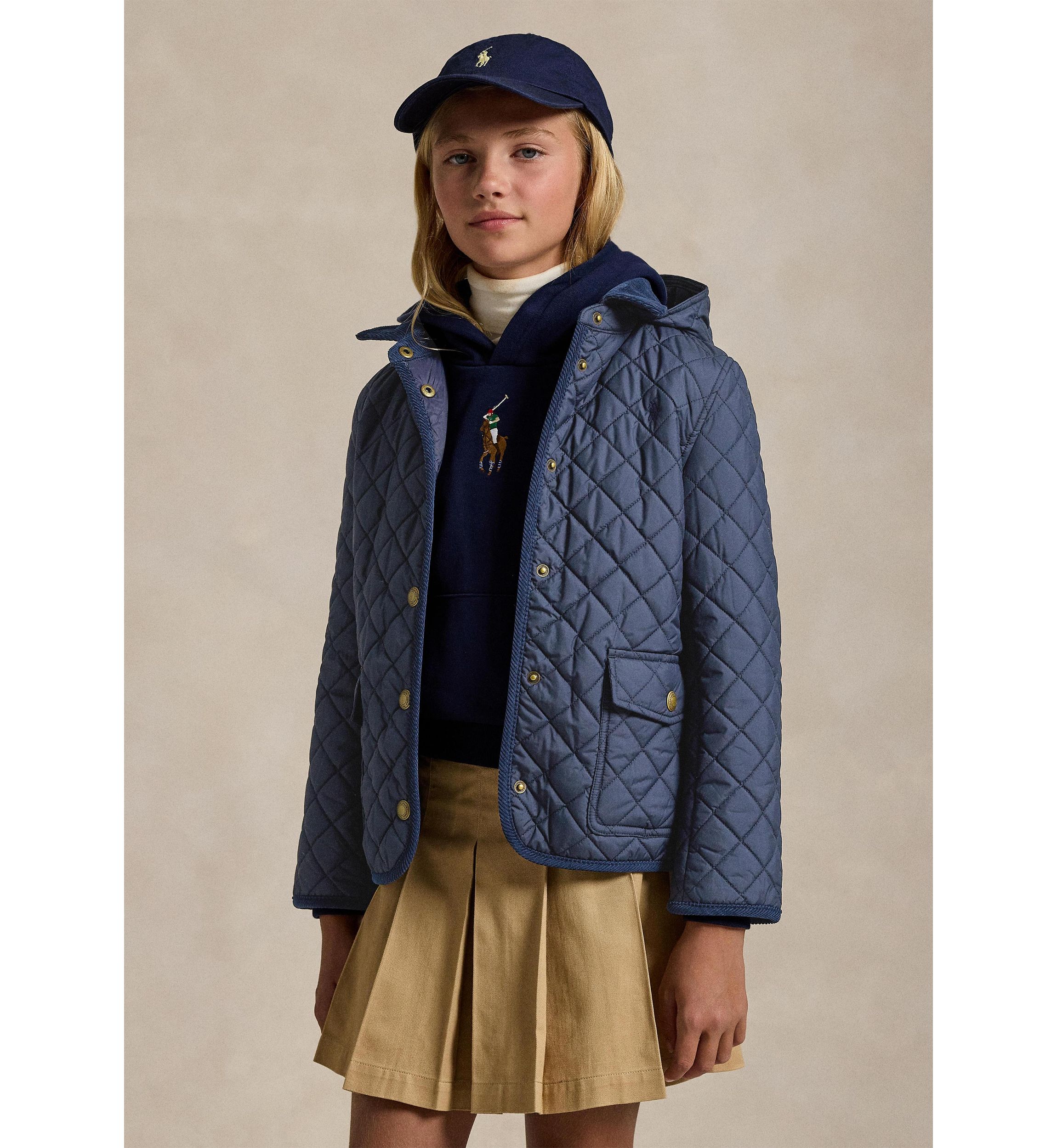 Girls 7-16 Quilted Water Repellent Barn Jacket