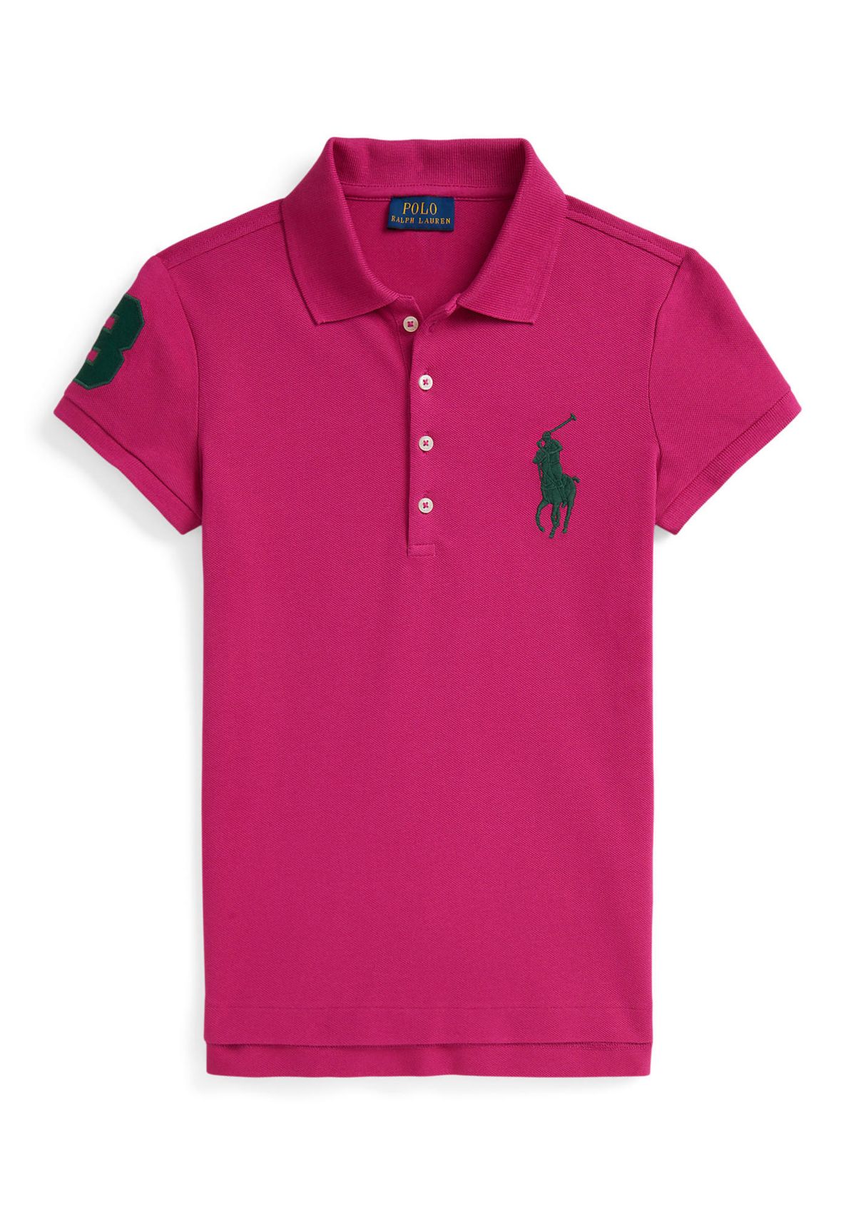 Girls 7-16 Big Pony Stretch Mesh Polo Shirt