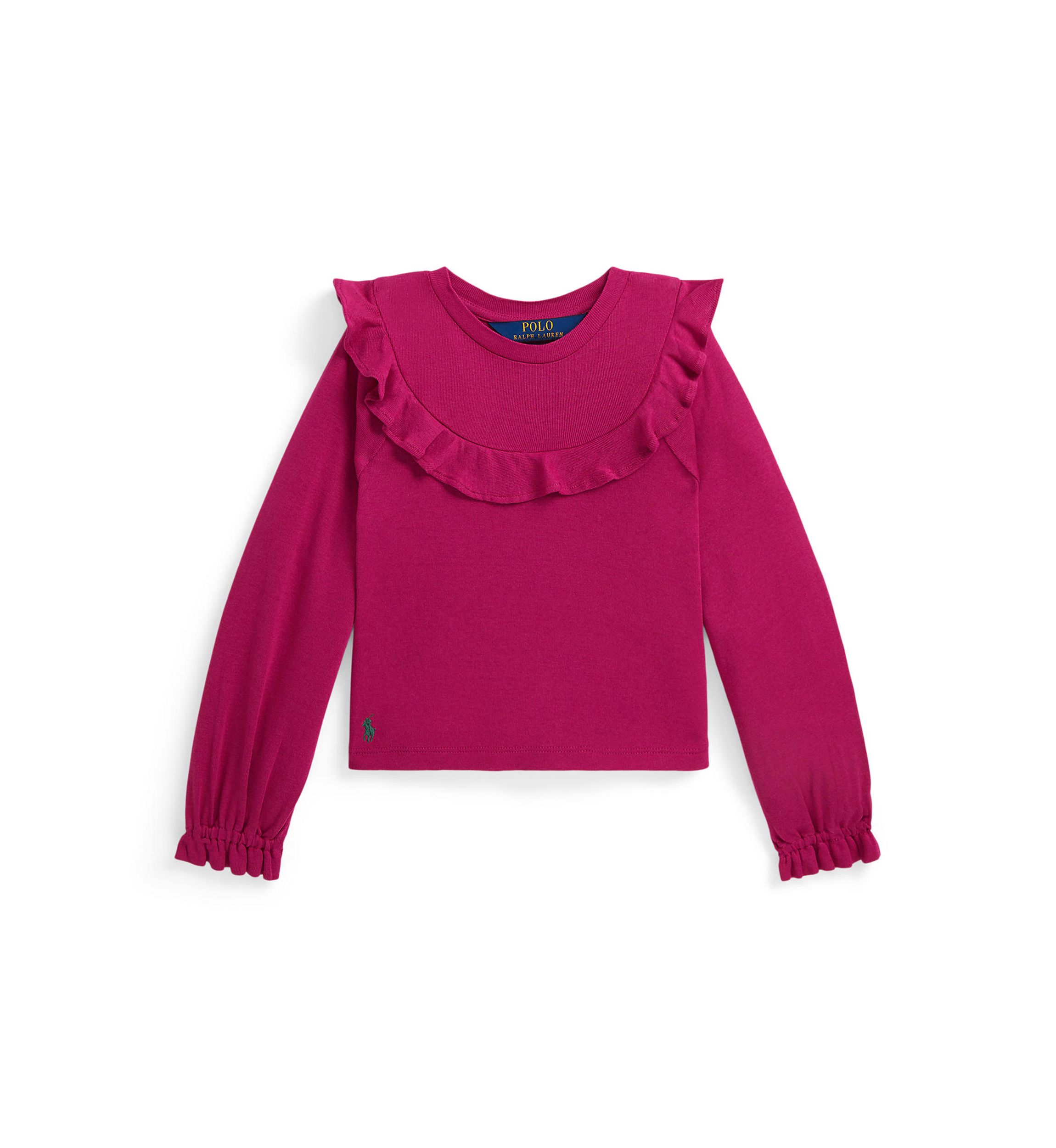 Girls 2-6x Ruffled Cotton Modal Top
