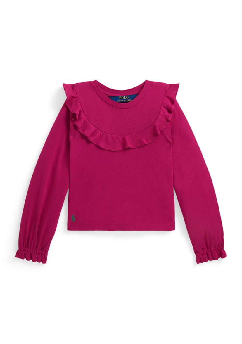 Girls 2-6x Ruffled Cotton Modal Top