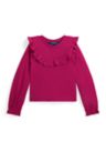 Girls 2-6x Ruffled Cotton Modal Top