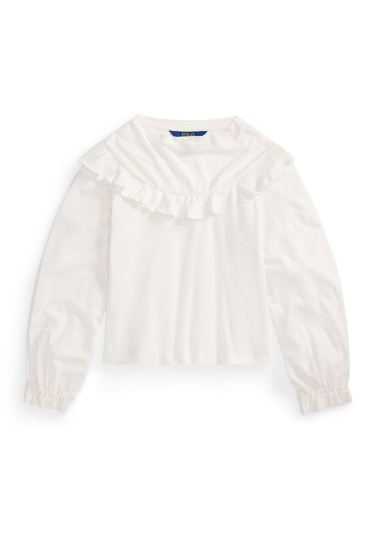 Girls 7-16 Ruffled Cotton-Modal Top
